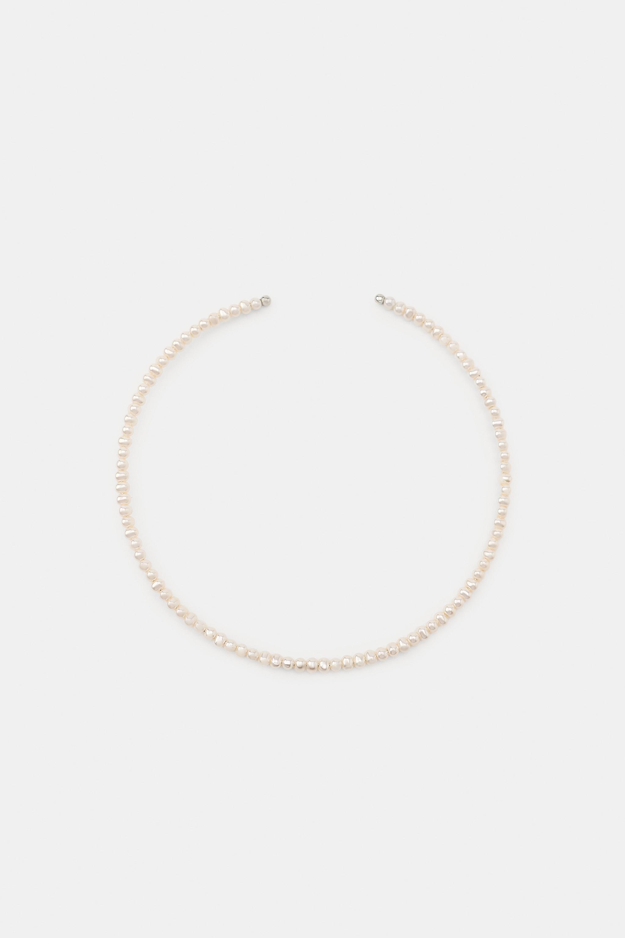 COLLIER CHOKER À PERLES